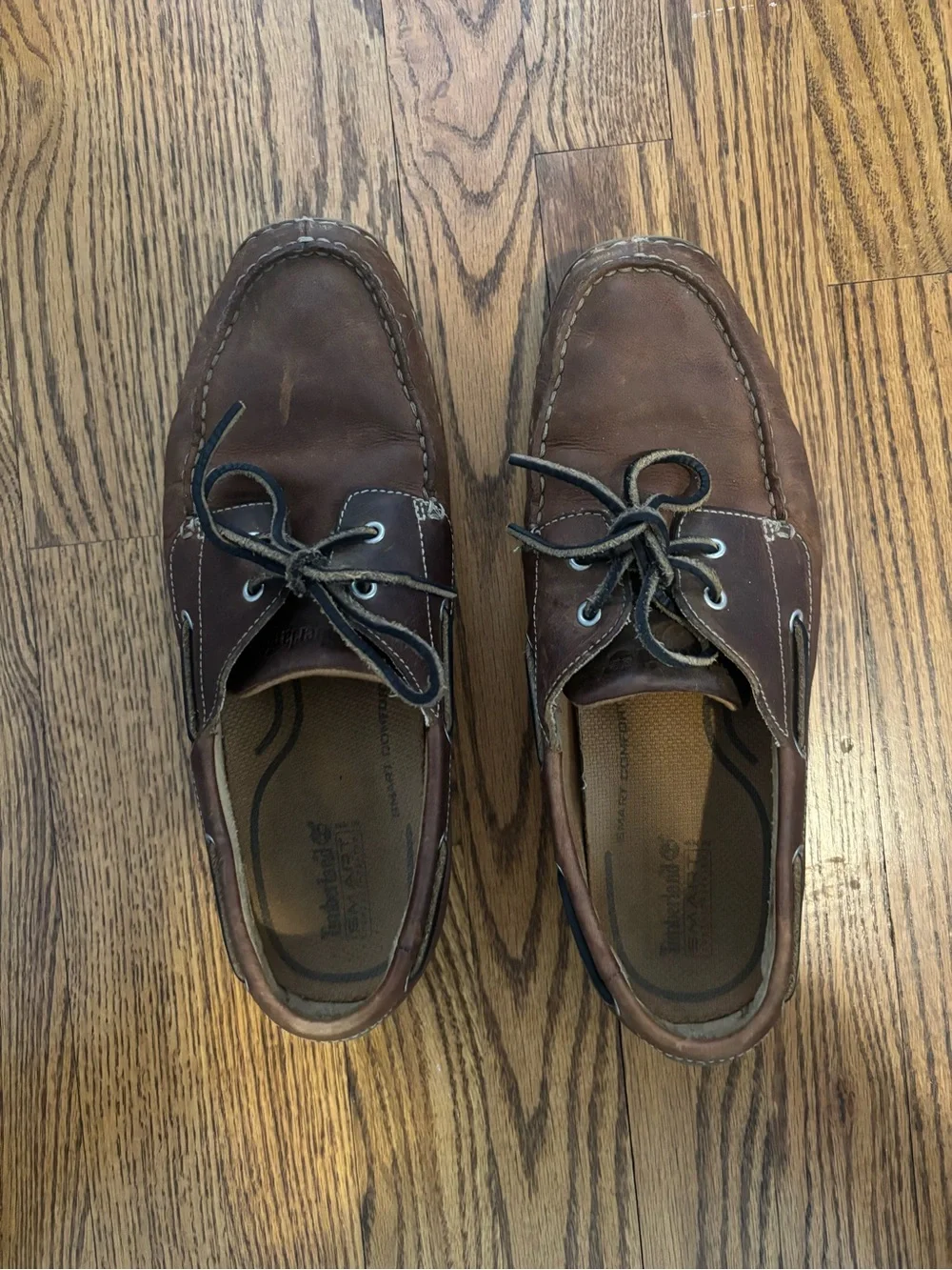 Timberland Men's Classic 2-Eye Brown Leather Boat Shoes - Size 10.5 M